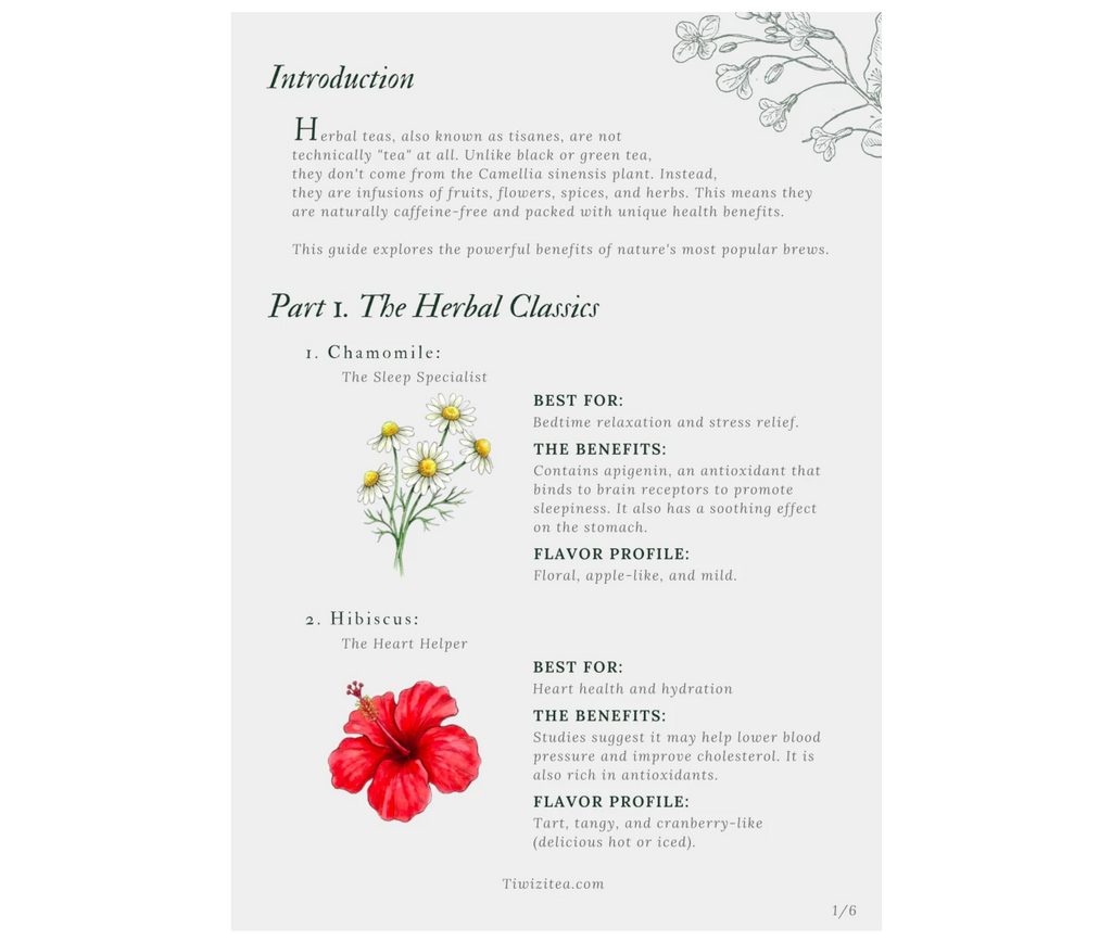 🎁 Free eBook Gift "Herbal Tea Benefits"