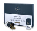Tiwizi premium herbal tea gift box showing 11 loose leaf blends without microplastics